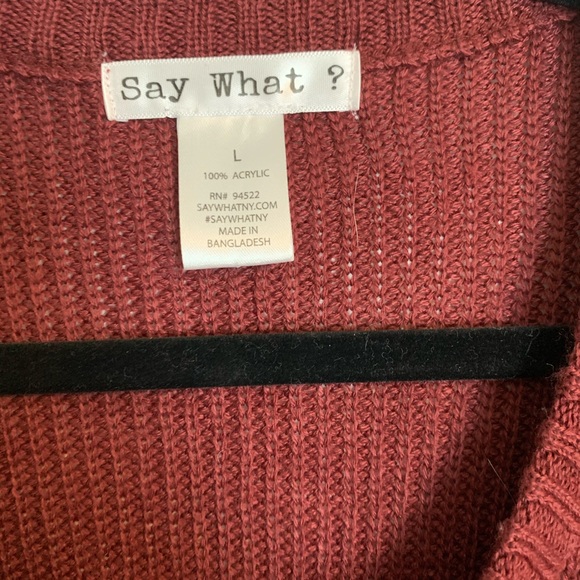 Burgundy knit sweater - Picture 4 of 5